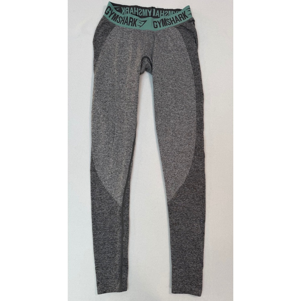 Gymshark Flex High Waisted Seamless Leggings Gray Teal Size S DRY Performance